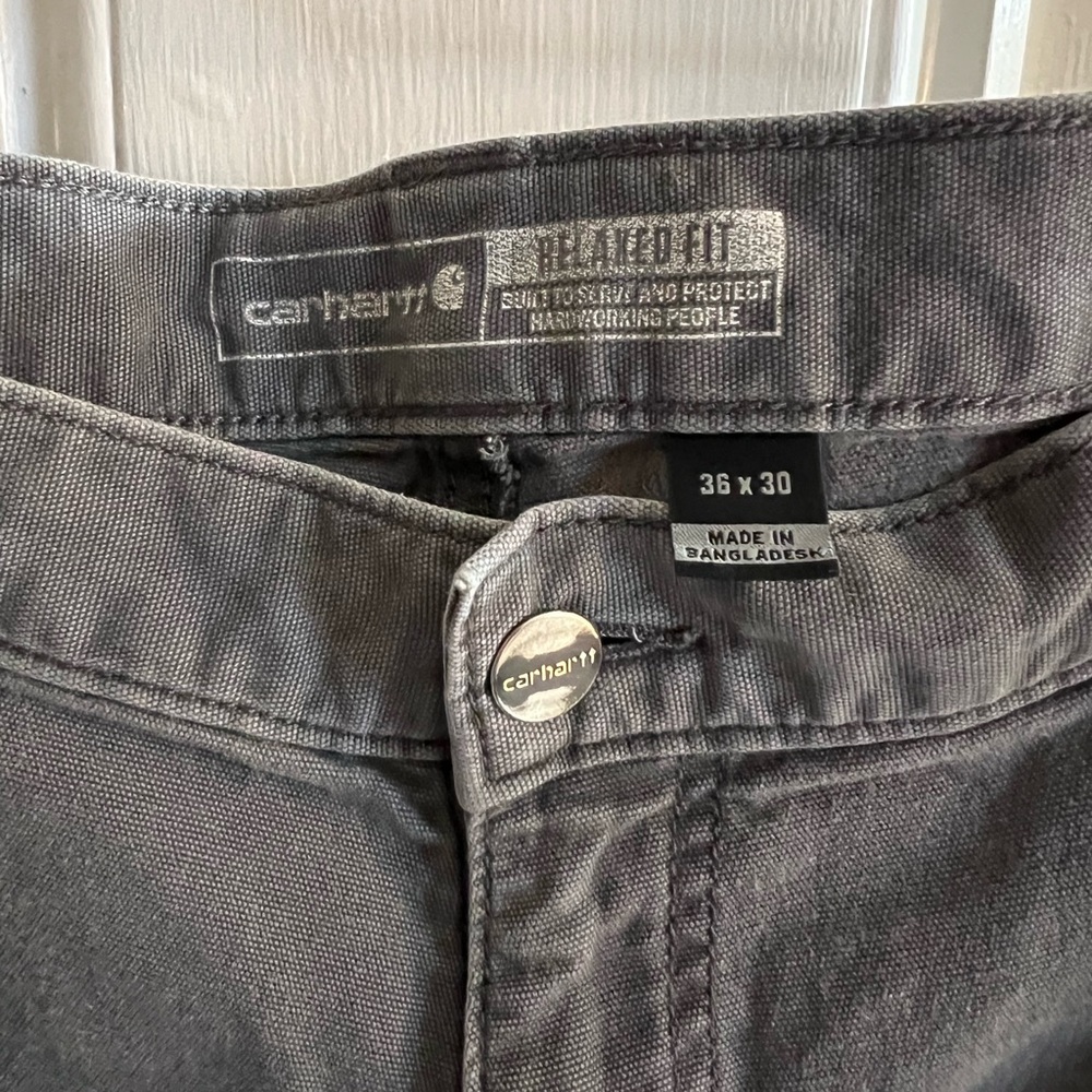 Carhartt Gray Men's Pants 36x30 Relaxed Fit